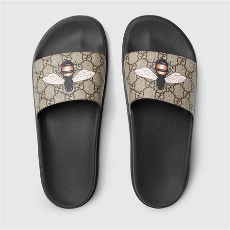 gucci sandals mens bee|gucci bee sneakers women's.